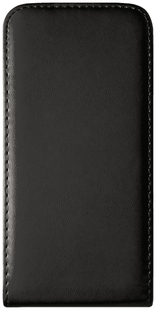 Huawei P20 Lite lenyíló flipes bőrtok fekete