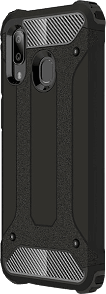 Samsung Galaxy A40 (SM-405) ütésálló tok légpárnás sarkas, hibrid Forcell Armor fekete