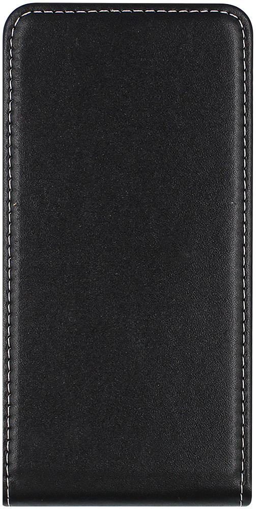 Motorola Moto E5 lenyíló flipes bőrtok fekete