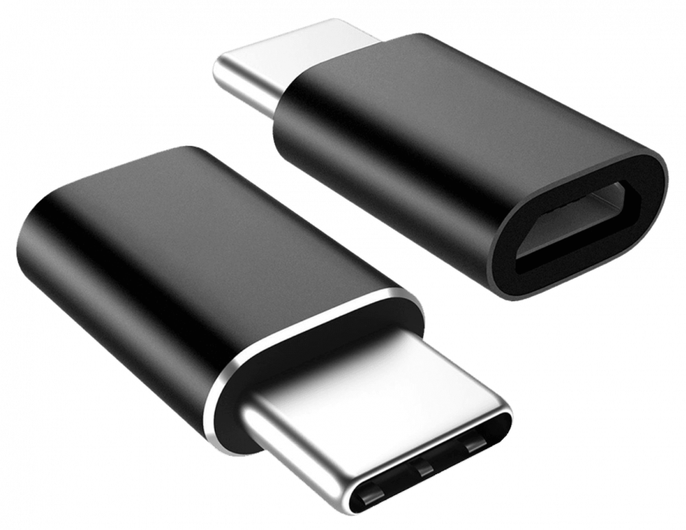 Oppo A53 2020 átalakító adapter micro USB csatlakozóról TYPE-C csatlakozóra fekete