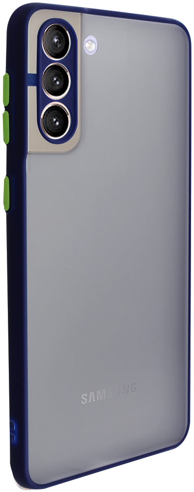 Samsung Galaxy S21 Plus 5G (SM-G996B) kemény hátlap Vennus Button Bumper sötétkék