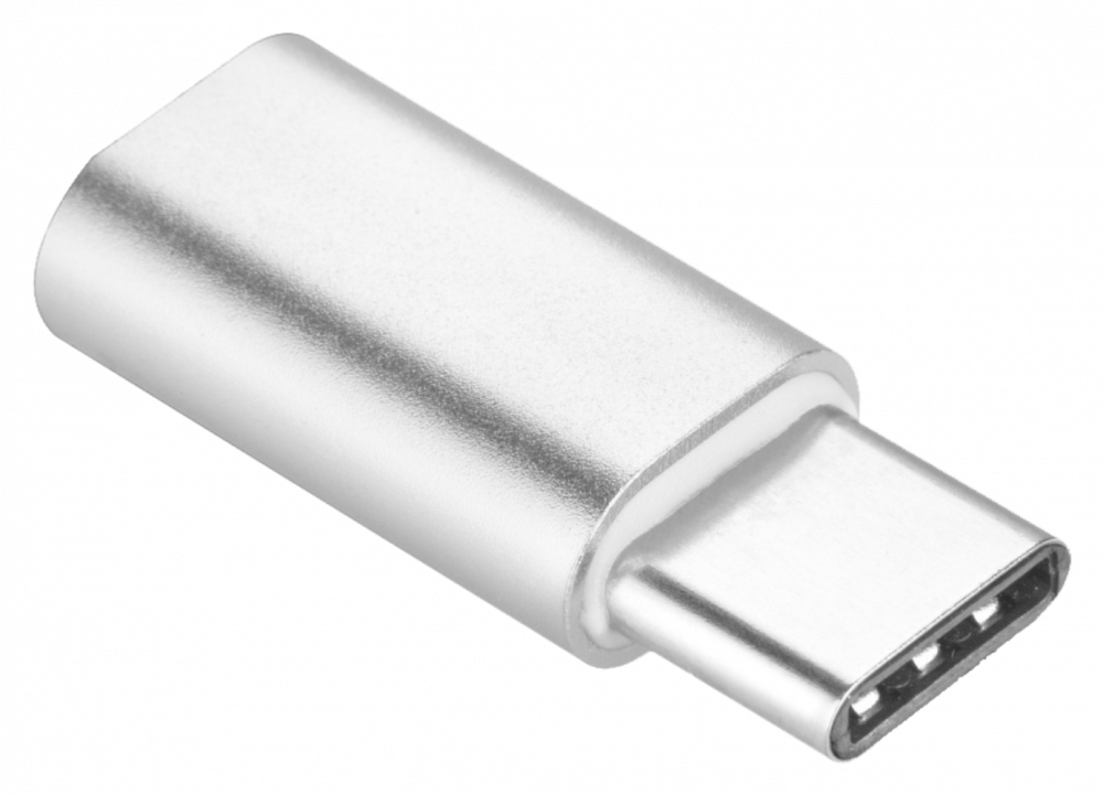 Huawei MediaPad T3 10 Wifi átalakító adapter micro USB csatlakozóról TYPE-C csatlakozóra ezüst