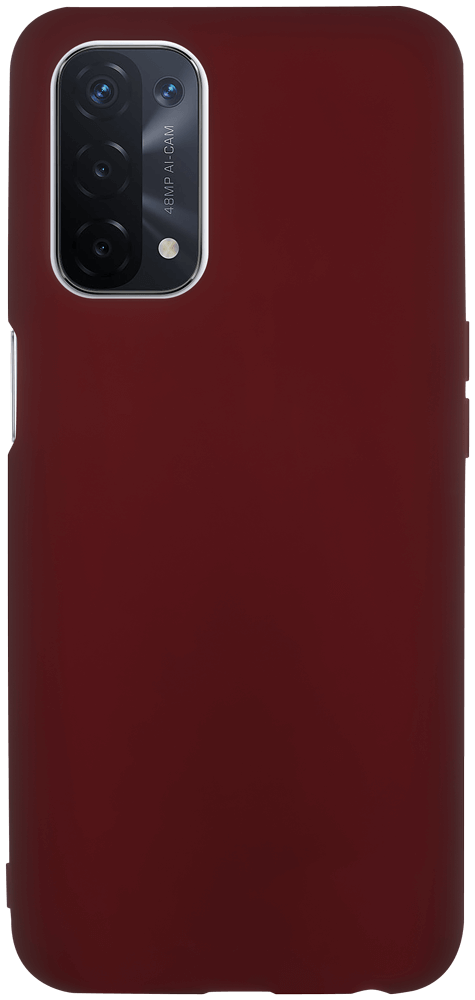 Oppo A74 5G szilikon tok matt bordó