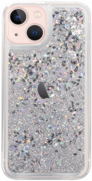 Apple iPhone 13 Mini szilikon tok gyári Liquid Sparkle ezüst