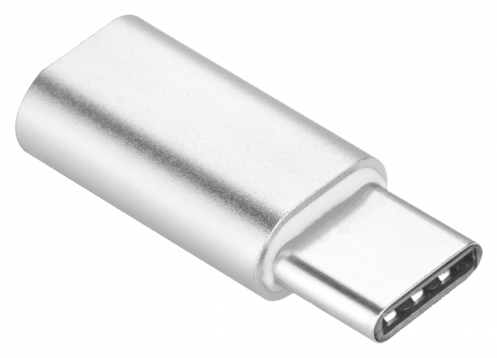 Samsung Galaxy A13 4G (SM-A135F) átalakító adapter micro USB csatlakozóról TYPE-C csatlakozóra ezüst