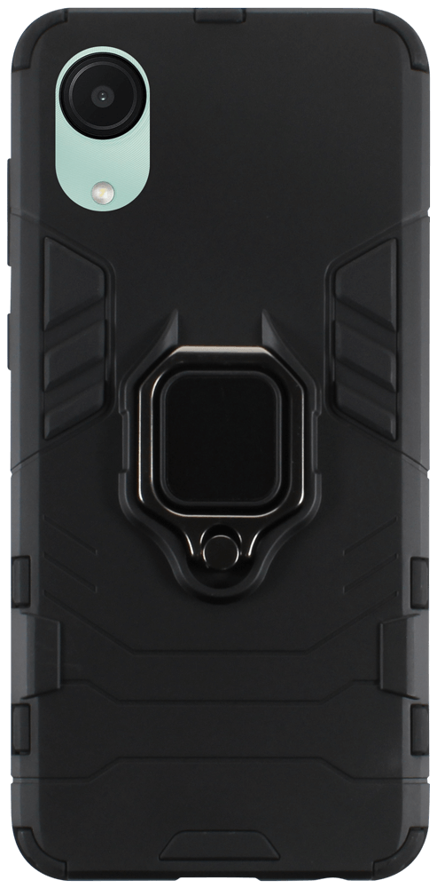 Samsung Galaxy A03 Core (SM-A032F) ütésálló tok légpárnás sarkas, hibrid Ring Armor fekete