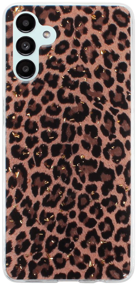 Samsung Galaxy A13 5G (SM-A136) kemény hátlap Gold Glam Leopard