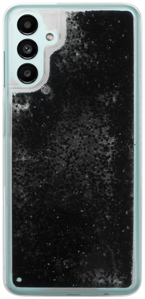 Samsung Galaxy A04s (SM-A047F) szilikon tok Liquid Glitter fekete