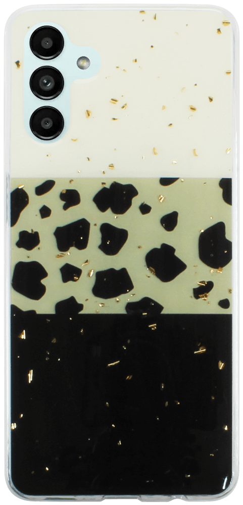 Samsung Galaxy A04s (SM-A047F) kemény hátlap Gold Glam Leopard