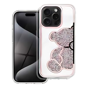 TEDDY BEAR Tok iPhone 12/ 12 Pro, Rózsaszín – Elegancia és Védelem Egyben